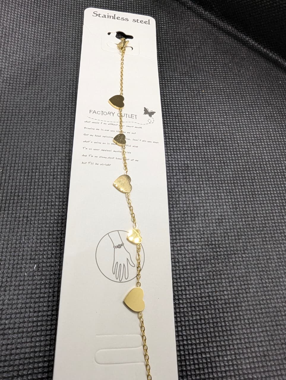 Golden Heart Charm Bracelet