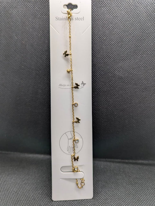 Gold Butterfly Charm Necklace for Women | Dainty Layered Chain Jewelry