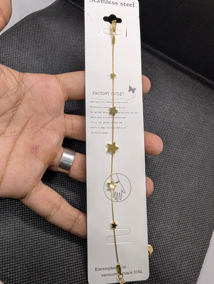 Golden Star Charm Bracelet